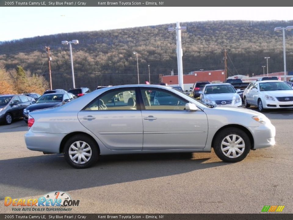 2005 Toyota Camry LE Sky Blue Pearl / Gray Photo #3