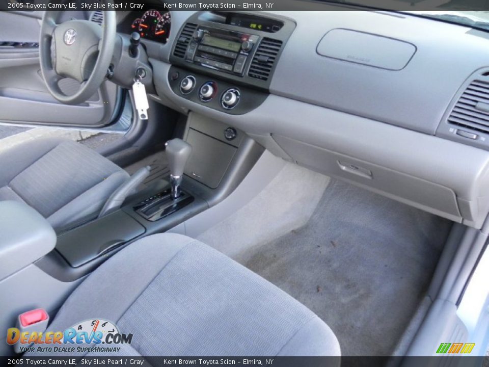 2005 Toyota Camry LE Sky Blue Pearl / Gray Photo #8