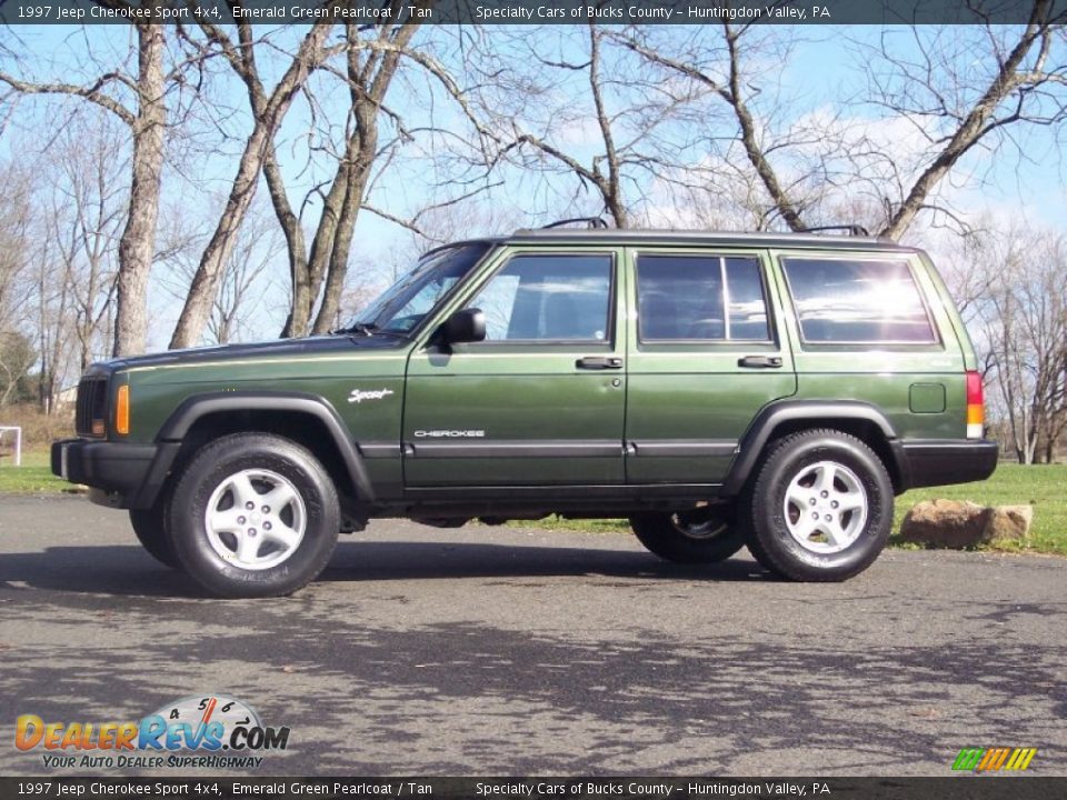 Emerald Green Pearlcoat 1997 Jeep Cherokee Sport 4x4 Photo #2