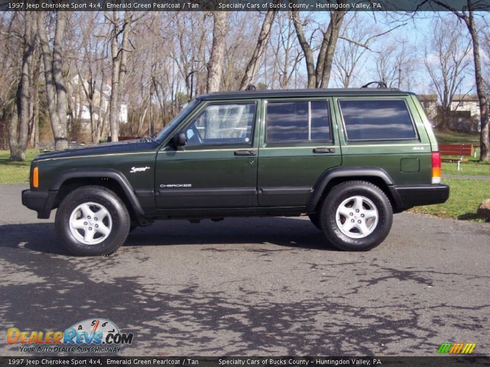 Emerald Green Pearlcoat 1997 Jeep Cherokee Sport 4x4 Photo #3