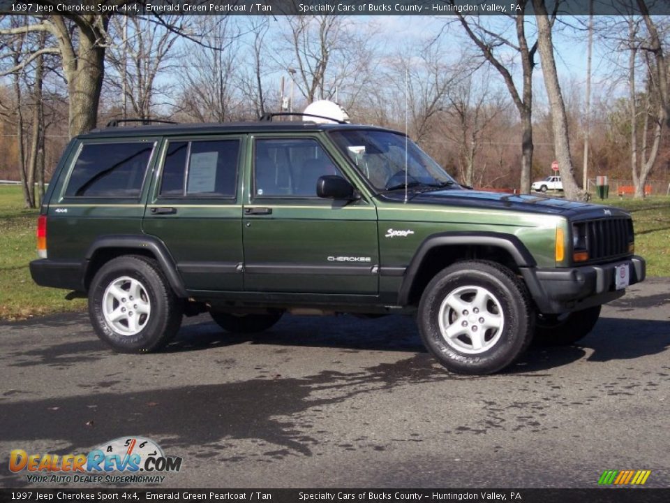 Emerald Green Pearlcoat 1997 Jeep Cherokee Sport 4x4 Photo #11