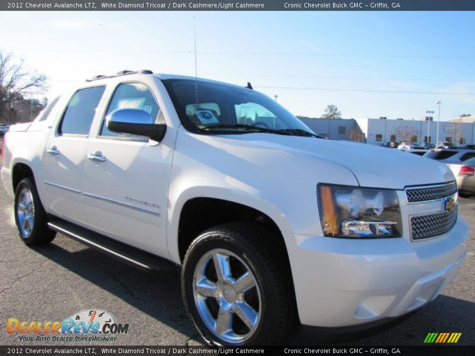 2012 Chevrolet Avalanche LTZ White Diamond Tricoat / Dark Cashmere/Light Cashmere Photo #1