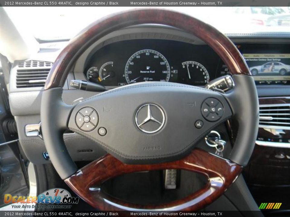 2012 Mercedes-Benz CL 550 4MATIC Steering Wheel Photo #9