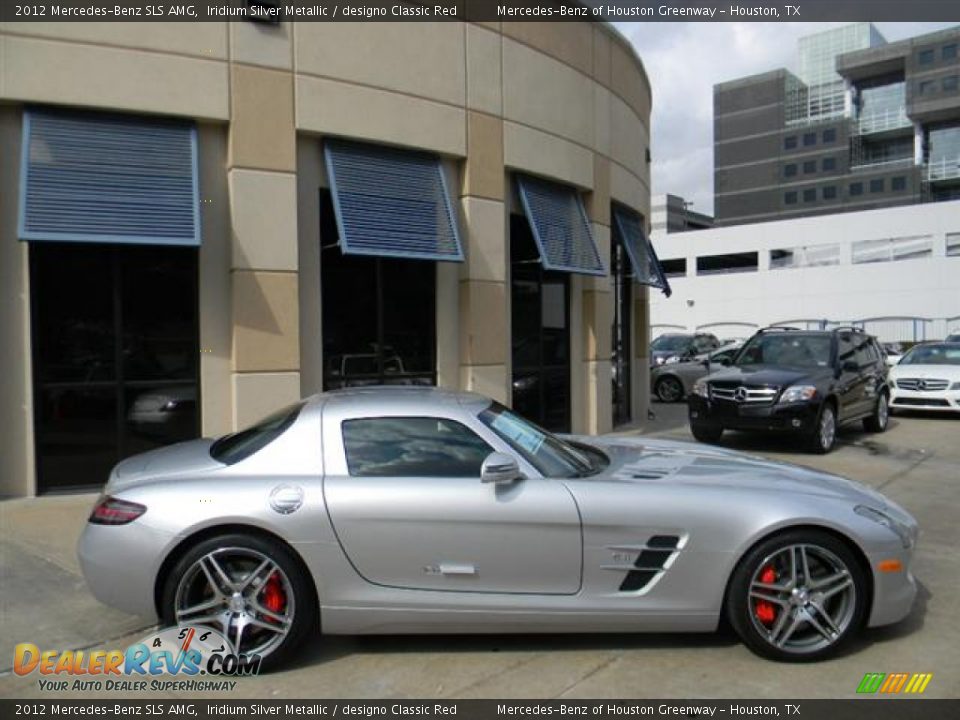 2012 Mercedes-Benz SLS AMG Iridium Silver Metallic / designo Classic Red Photo #4