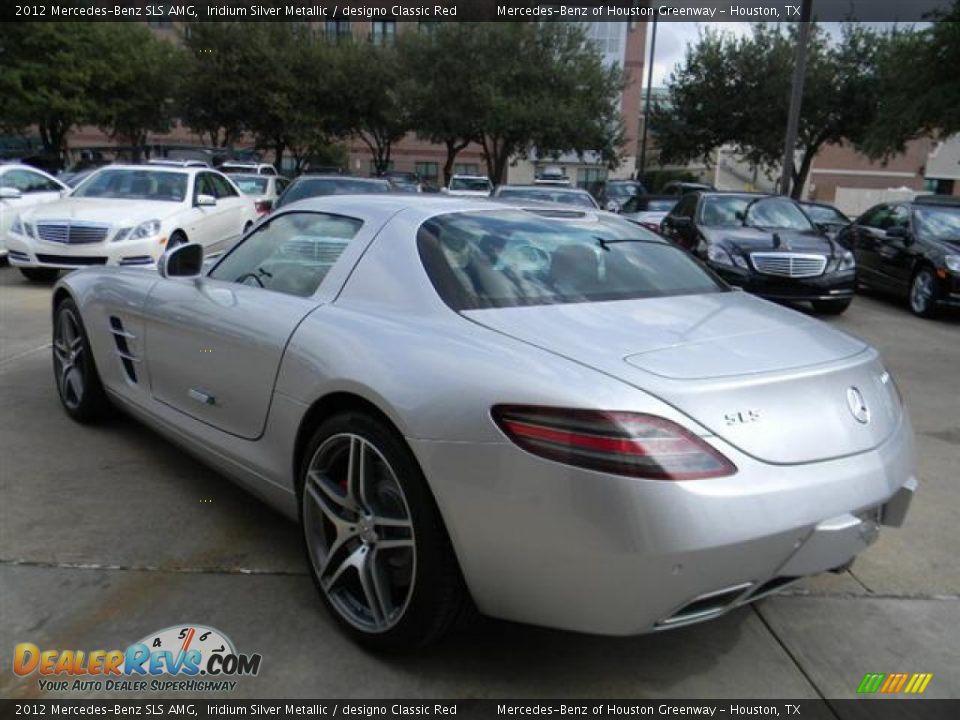 2012 Mercedes-Benz SLS AMG Iridium Silver Metallic / designo Classic Red Photo #7