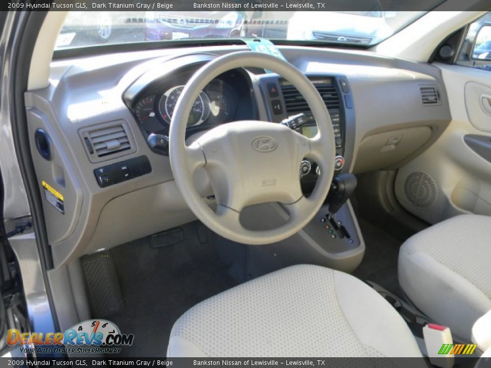 Beige Interior - 2009 Hyundai Tucson GLS Photo #9