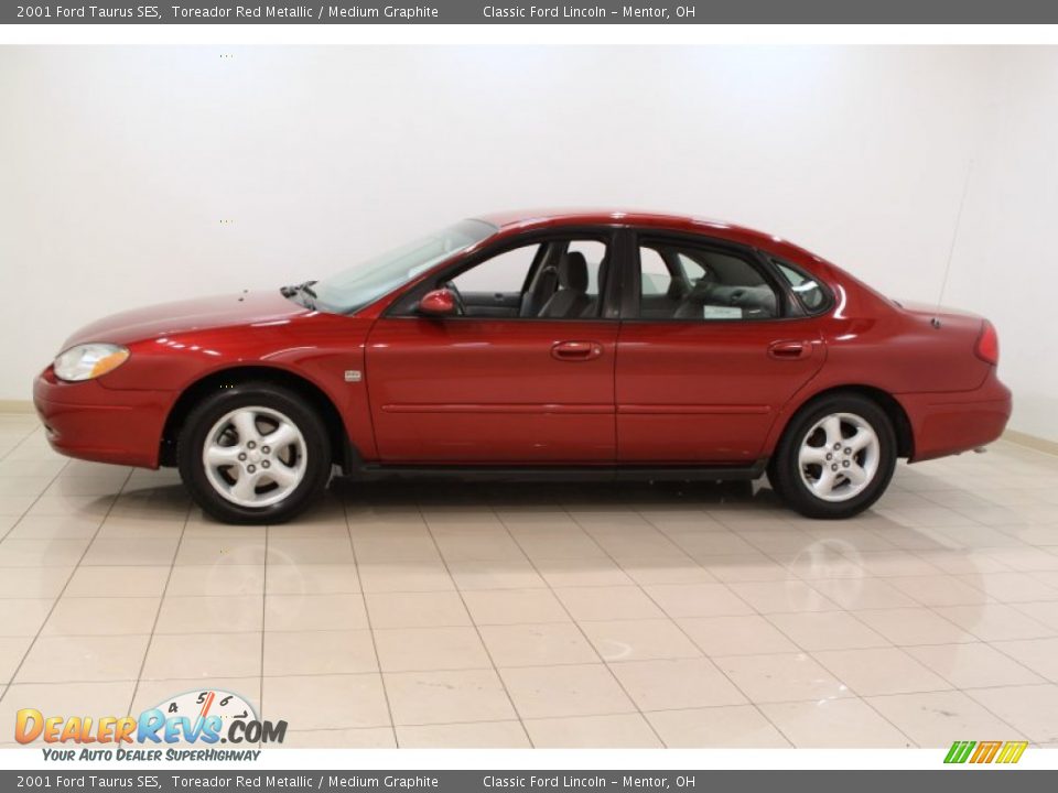 2001 Ford Taurus SES Toreador Red Metallic / Medium Graphite Photo #4