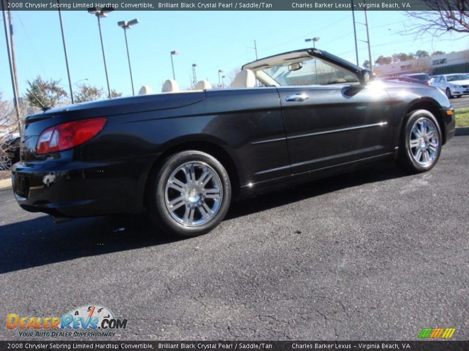 2008 Chrysler Sebring Limited Hardtop Convertible Brilliant Black Crystal Pearl / Saddle/Tan Photo #4