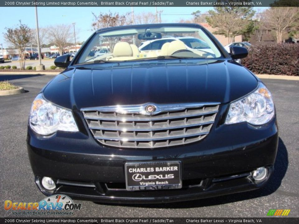 2008 Chrysler Sebring Limited Hardtop Convertible Brilliant Black Crystal Pearl / Saddle/Tan Photo #8