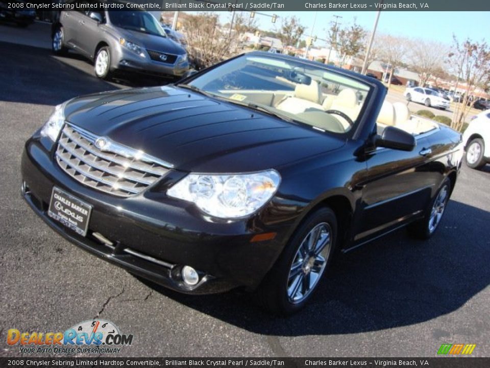 2008 Chrysler Sebring Limited Hardtop Convertible Brilliant Black Crystal Pearl / Saddle/Tan Photo #9