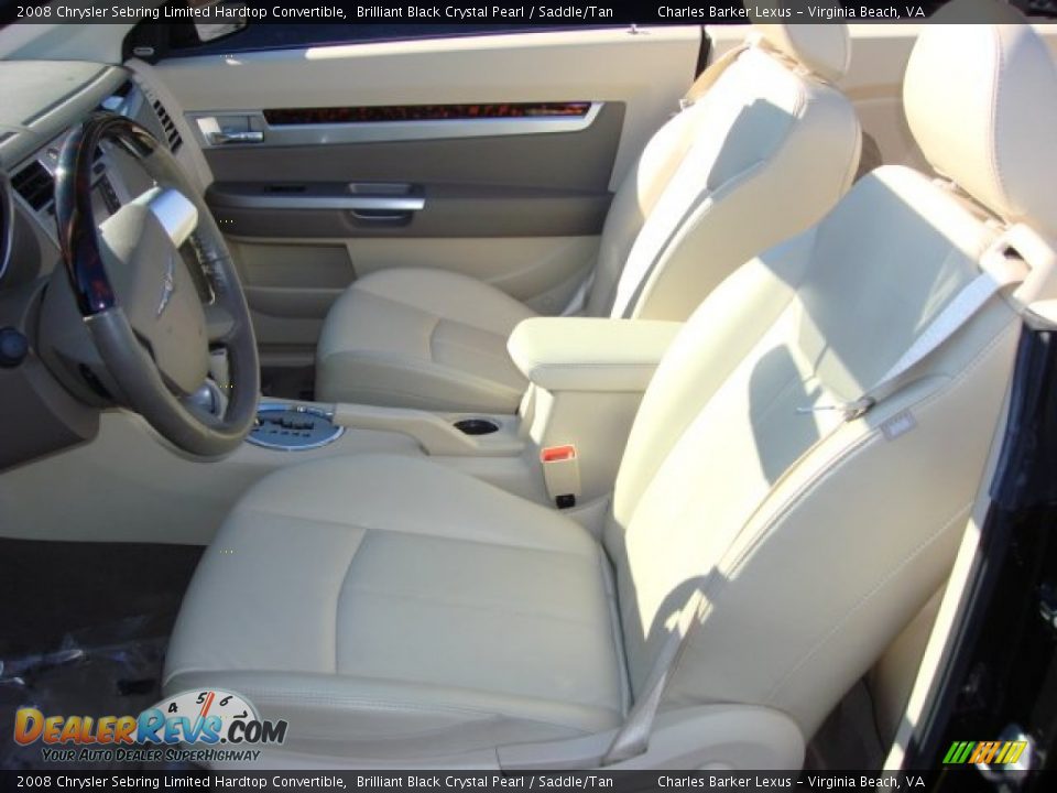 2008 Chrysler Sebring Limited Hardtop Convertible Brilliant Black Crystal Pearl / Saddle/Tan Photo #10