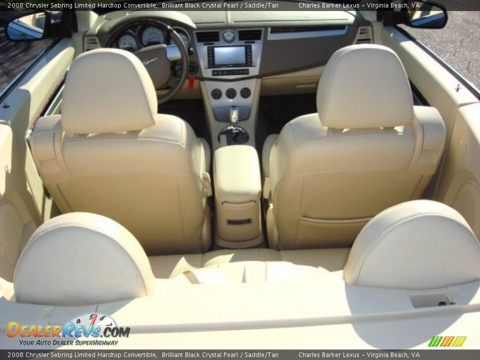 2008 Chrysler Sebring Limited Hardtop Convertible Brilliant Black Crystal Pearl / Saddle/Tan Photo #12