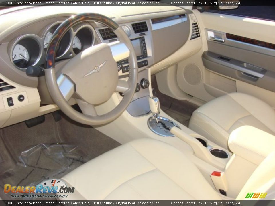 2008 Chrysler Sebring Limited Hardtop Convertible Brilliant Black Crystal Pearl / Saddle/Tan Photo #13
