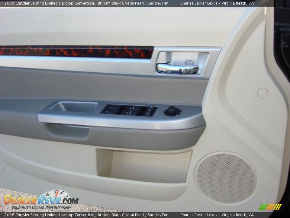 2008 Chrysler Sebring Limited Hardtop Convertible Brilliant Black Crystal Pearl / Saddle/Tan Photo #14