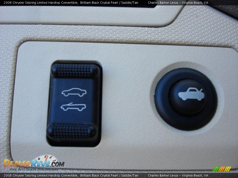 2008 Chrysler Sebring Limited Hardtop Convertible Brilliant Black Crystal Pearl / Saddle/Tan Photo #16