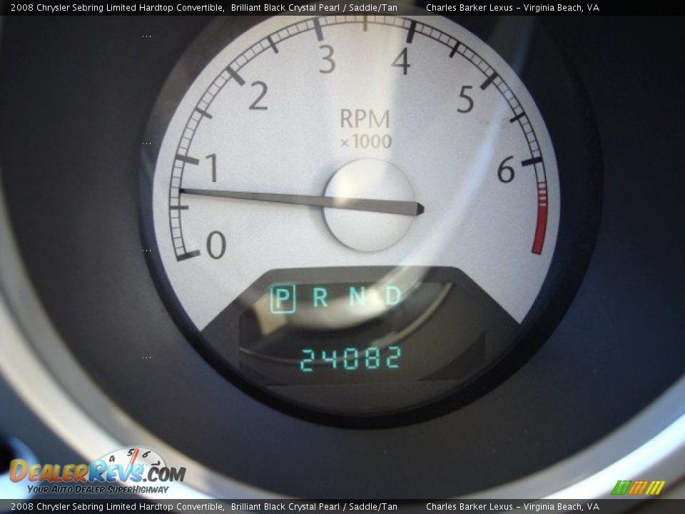 2008 Chrysler Sebring Limited Hardtop Convertible Brilliant Black Crystal Pearl / Saddle/Tan Photo #17