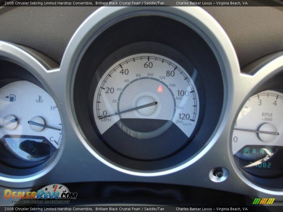 2008 Chrysler Sebring Limited Hardtop Convertible Brilliant Black Crystal Pearl / Saddle/Tan Photo #18