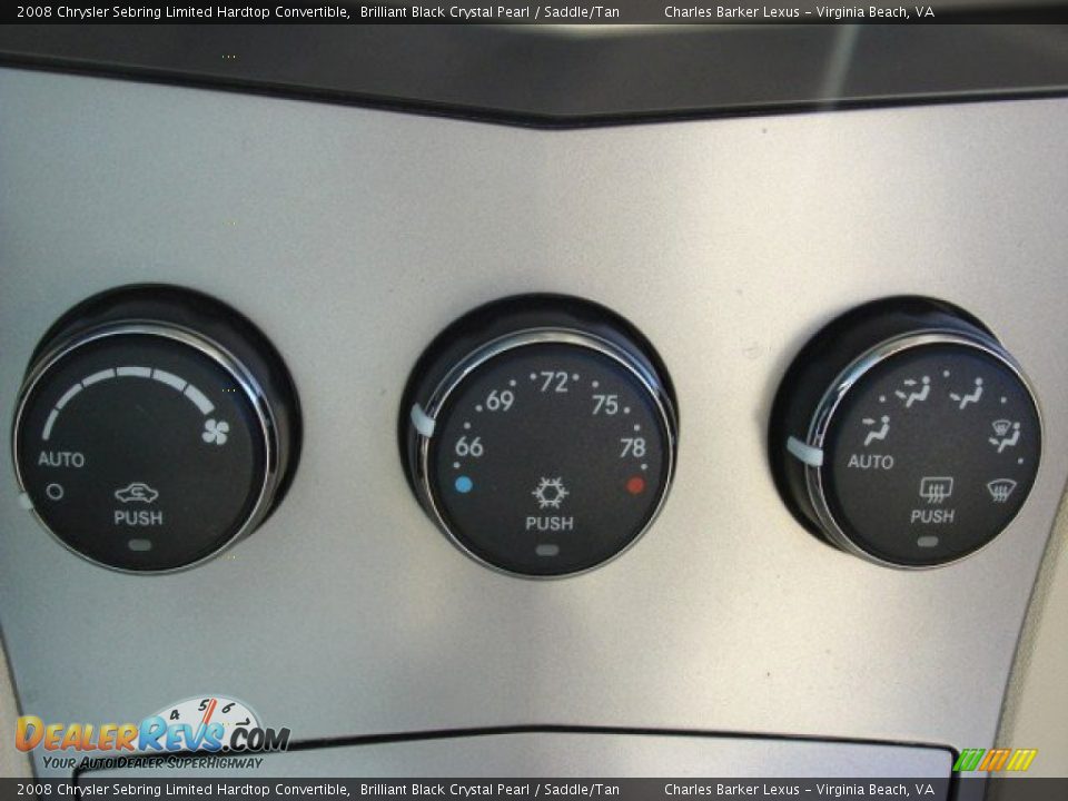 2008 Chrysler Sebring Limited Hardtop Convertible Brilliant Black Crystal Pearl / Saddle/Tan Photo #19