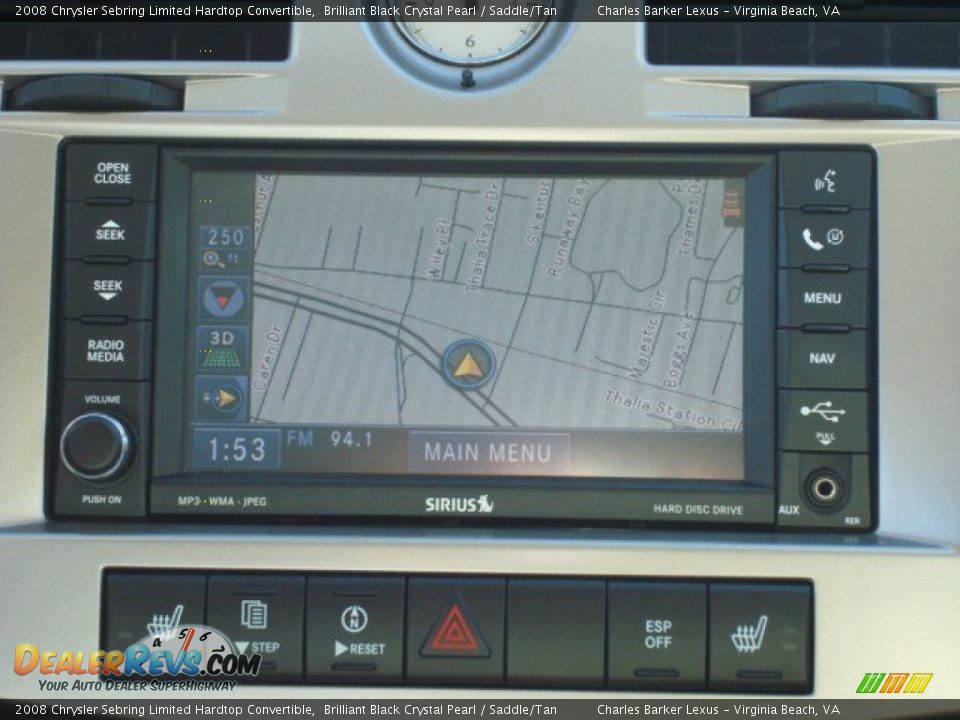 2008 Chrysler Sebring Limited Hardtop Convertible Brilliant Black Crystal Pearl / Saddle/Tan Photo #20