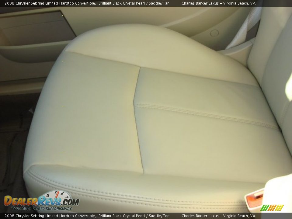 2008 Chrysler Sebring Limited Hardtop Convertible Brilliant Black Crystal Pearl / Saddle/Tan Photo #22