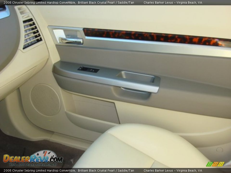 2008 Chrysler Sebring Limited Hardtop Convertible Brilliant Black Crystal Pearl / Saddle/Tan Photo #23