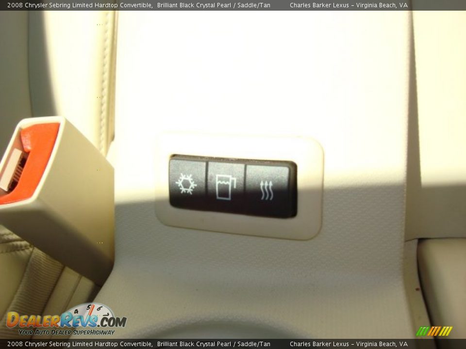 2008 Chrysler Sebring Limited Hardtop Convertible Brilliant Black Crystal Pearl / Saddle/Tan Photo #25