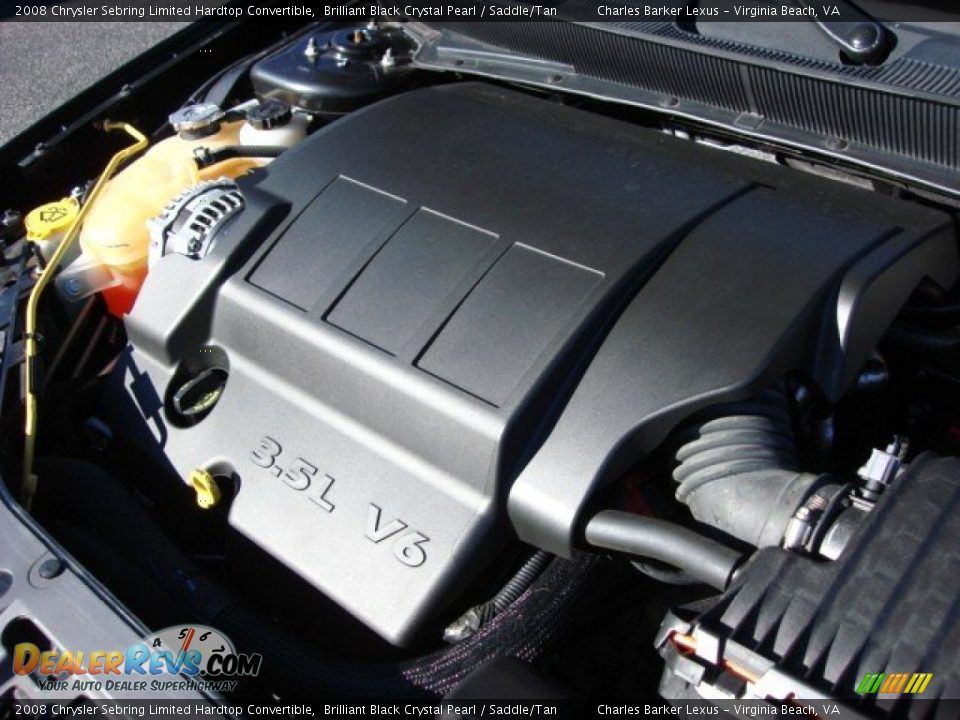 2008 Chrysler Sebring Limited Hardtop Convertible Brilliant Black Crystal Pearl / Saddle/Tan Photo #29