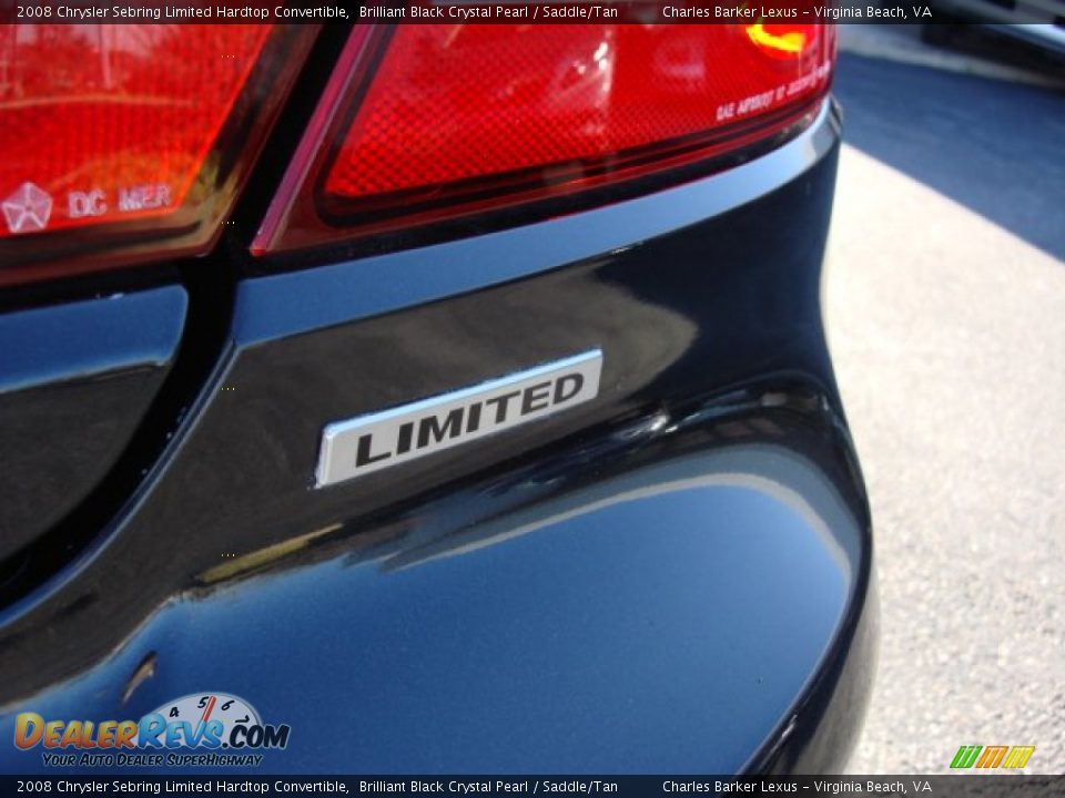 2008 Chrysler Sebring Limited Hardtop Convertible Brilliant Black Crystal Pearl / Saddle/Tan Photo #30