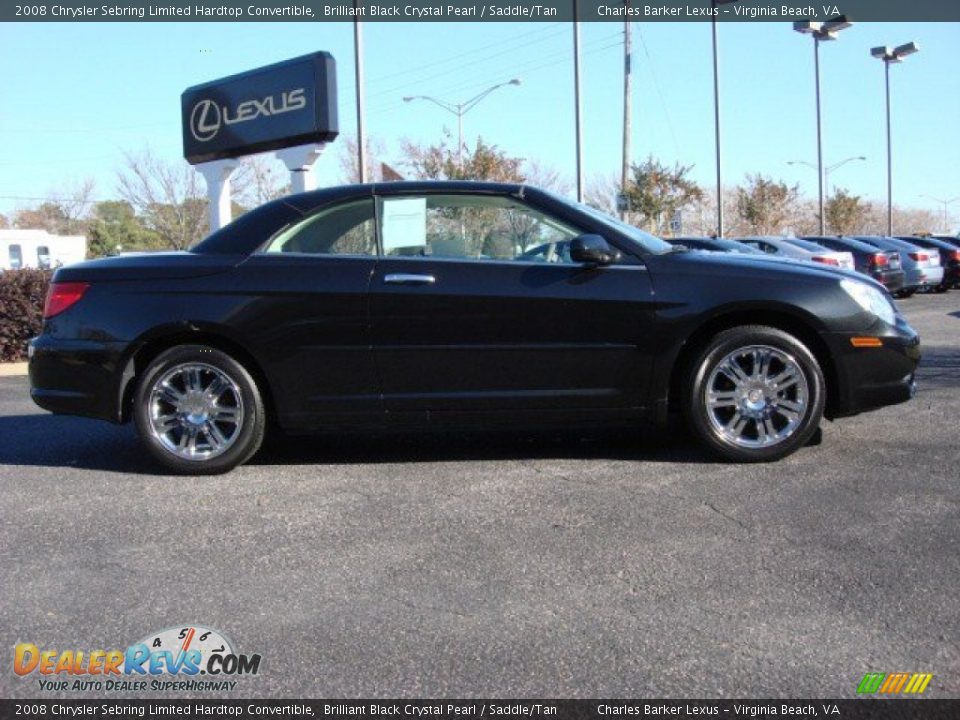 2008 Chrysler Sebring Limited Hardtop Convertible Brilliant Black Crystal Pearl / Saddle/Tan Photo #31