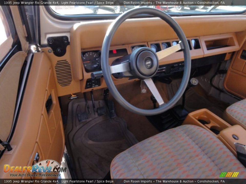 Spice Beige Interior 1995 Jeep Wrangler Rio Grande 4x4