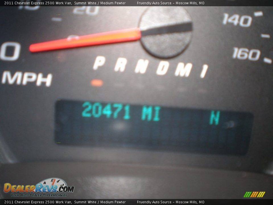 2011 Chevrolet Express 2500 Work Van Summit White / Medium Pewter Photo #13