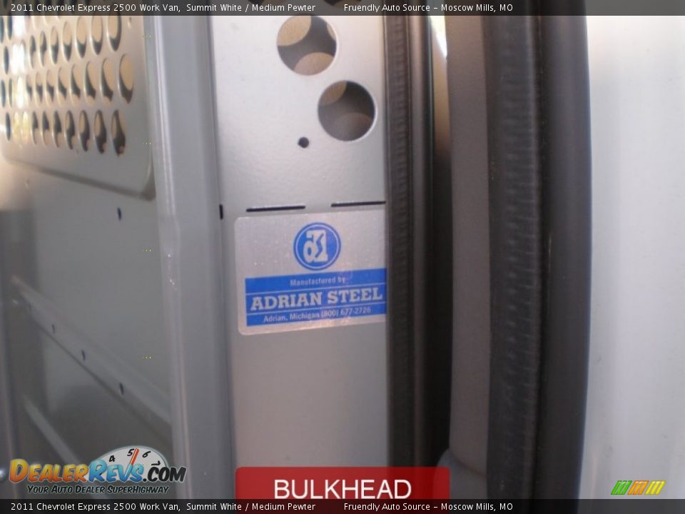 2011 Chevrolet Express 2500 Work Van Summit White / Medium Pewter Photo #22