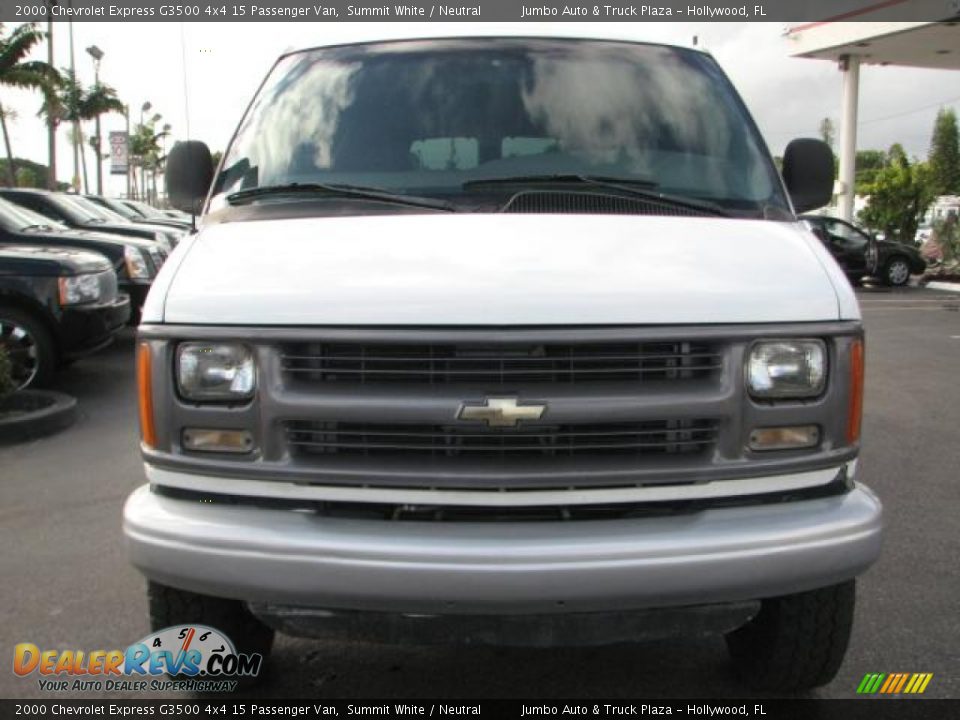 2000 Chevrolet Express G3500 4x4 15 Passenger Van Summit White / Neutral Photo #3