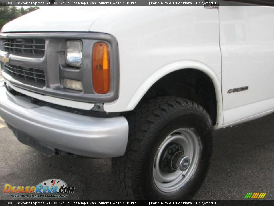 2000 Chevrolet Express G3500 4x4 15 Passenger Van Summit White / Neutral Photo #4