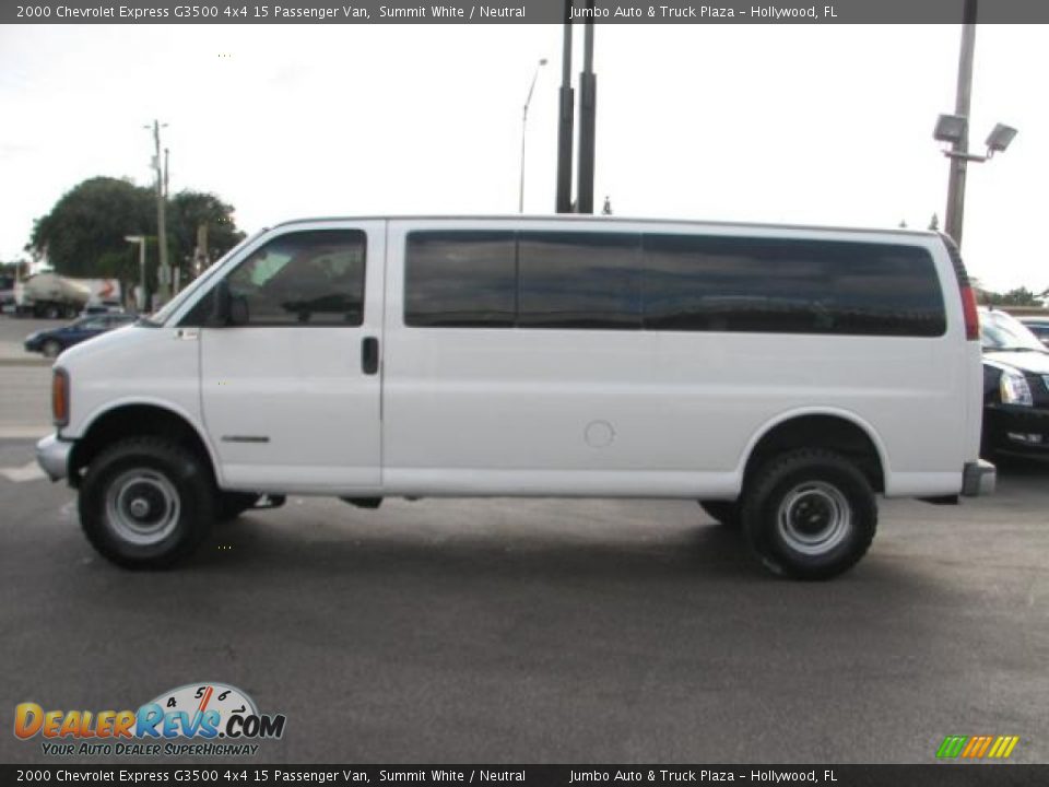 2000 Chevrolet Express G3500 4x4 15 Passenger Van Summit White / Neutral Photo #6