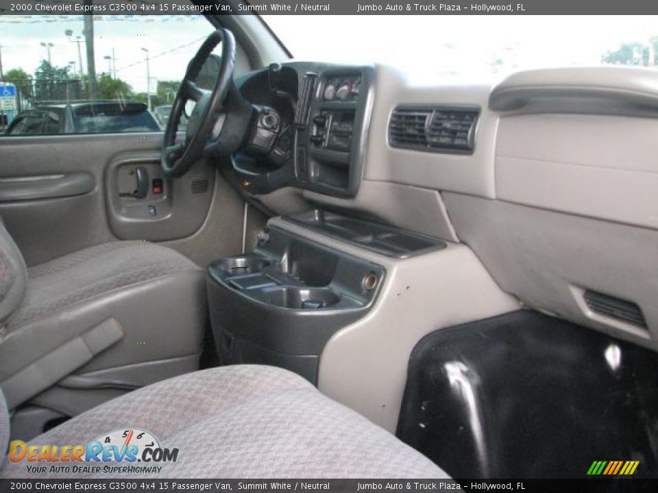 2000 Chevrolet Express G3500 4x4 15 Passenger Van Summit White / Neutral Photo #11