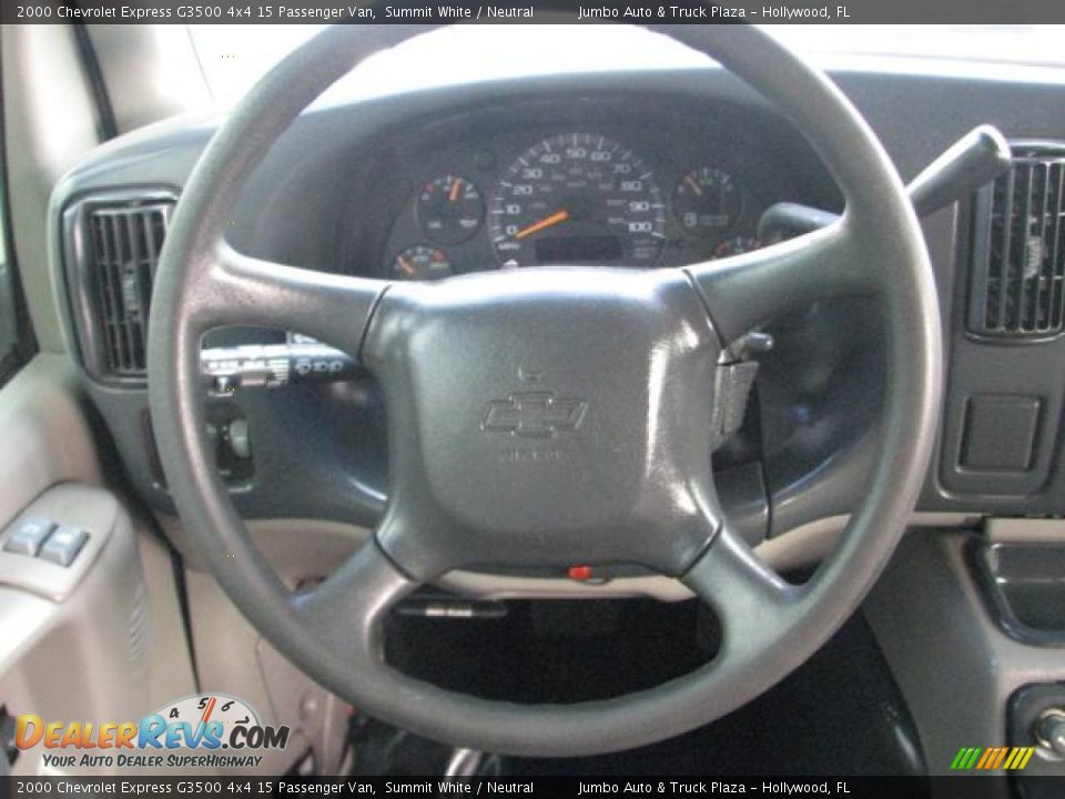 2000 Chevrolet Express G3500 4x4 15 Passenger Van Summit White / Neutral Photo #13