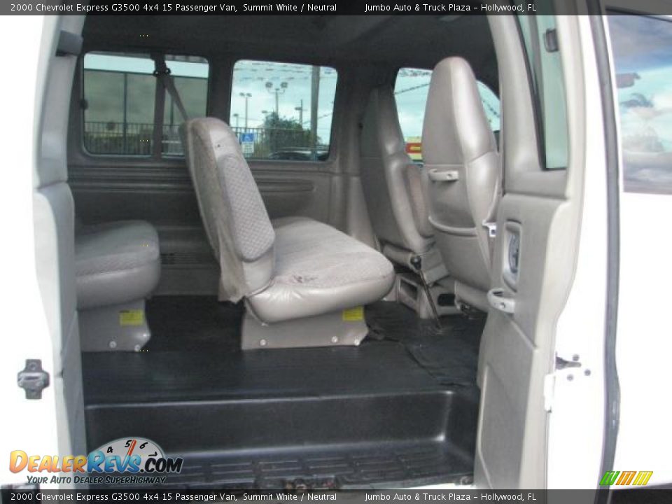2000 Chevrolet Express G3500 4x4 15 Passenger Van Summit White / Neutral Photo #21