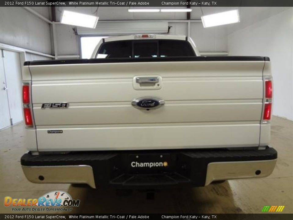 2012 Ford F150 Lariat SuperCrew White Platinum Metallic Tri-Coat / Pale Adobe Photo #5