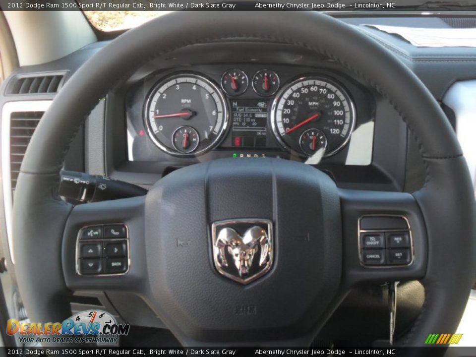 2012 Dodge Ram 1500 Sport R/T Regular Cab Bright White / Dark Slate Gray Photo #12