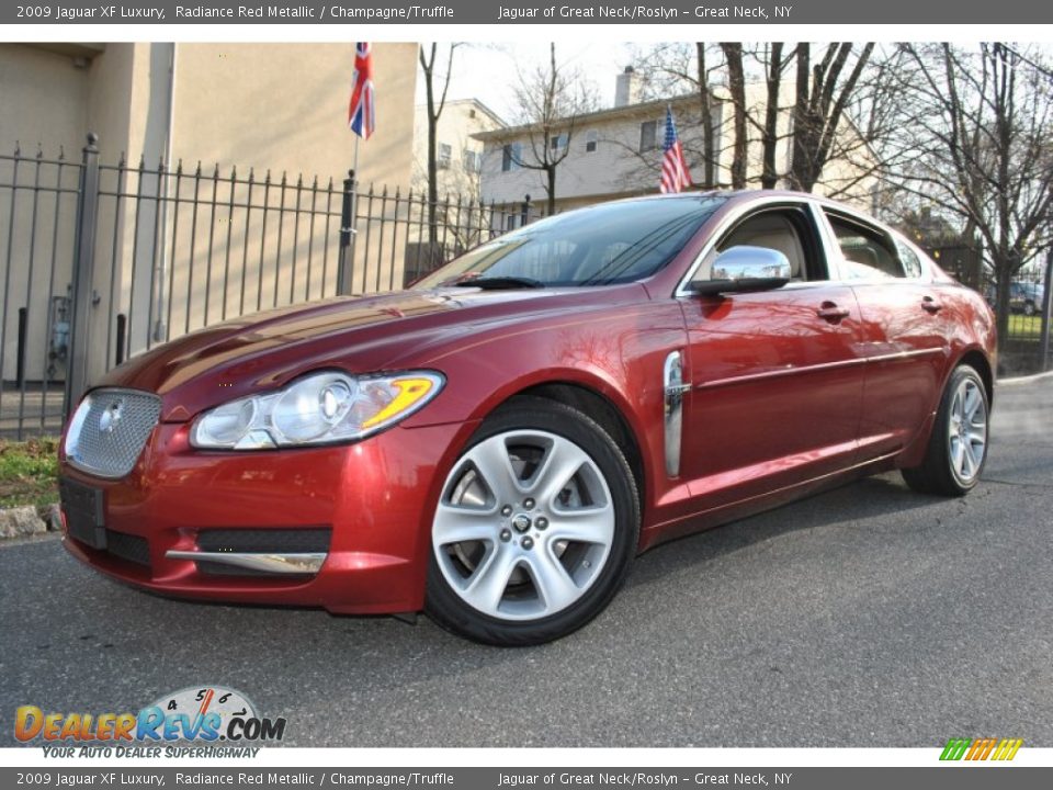 2009 Jaguar XF Luxury Radiance Red Metallic / Champagne/Truffle Photo #1