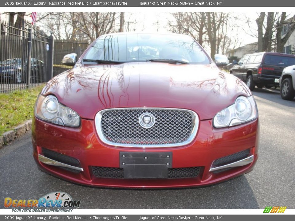 2009 Jaguar XF Luxury Radiance Red Metallic / Champagne/Truffle Photo #2