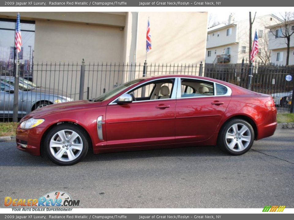 2009 Jaguar XF Luxury Radiance Red Metallic / Champagne/Truffle Photo #3