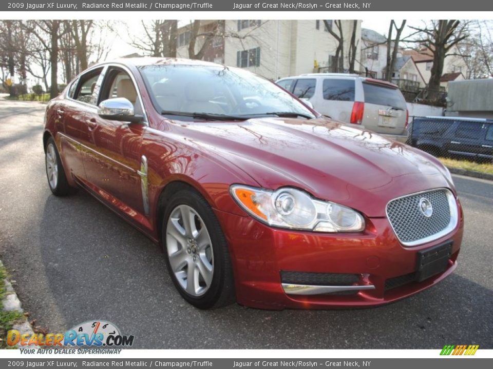 2009 Jaguar XF Luxury Radiance Red Metallic / Champagne/Truffle Photo #7