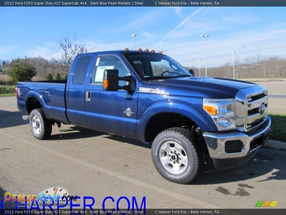 2012 Ford F350 Super Duty XLT SuperCab 4x4 Dark Blue Pearl Metallic / Steel Photo #1