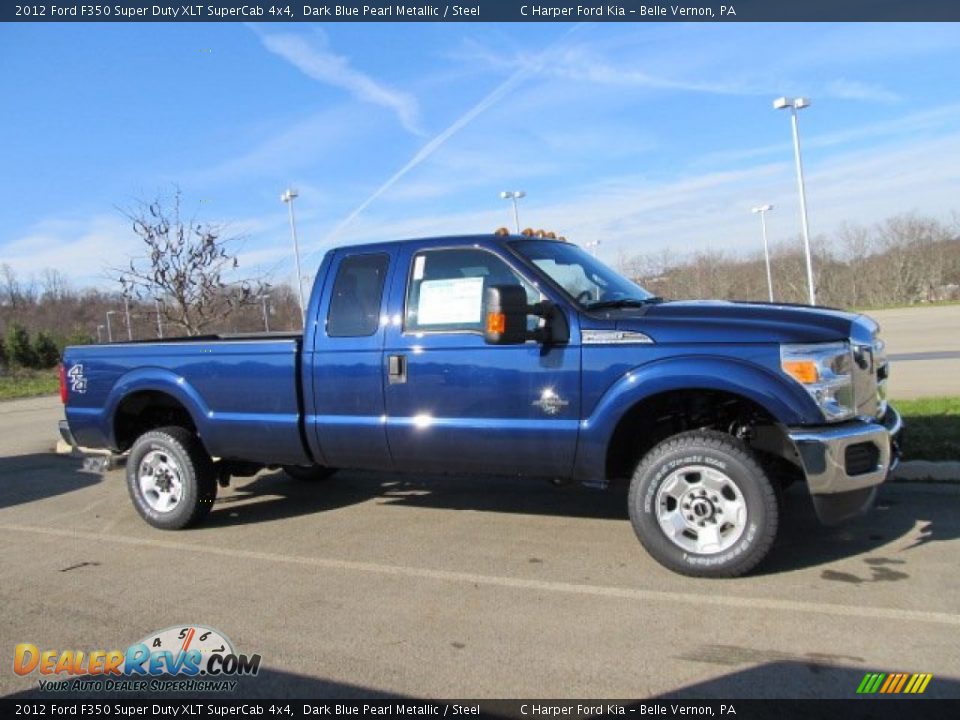 Dark Blue Pearl Metallic 2012 Ford F350 Super Duty XLT SuperCab 4x4 Photo #2