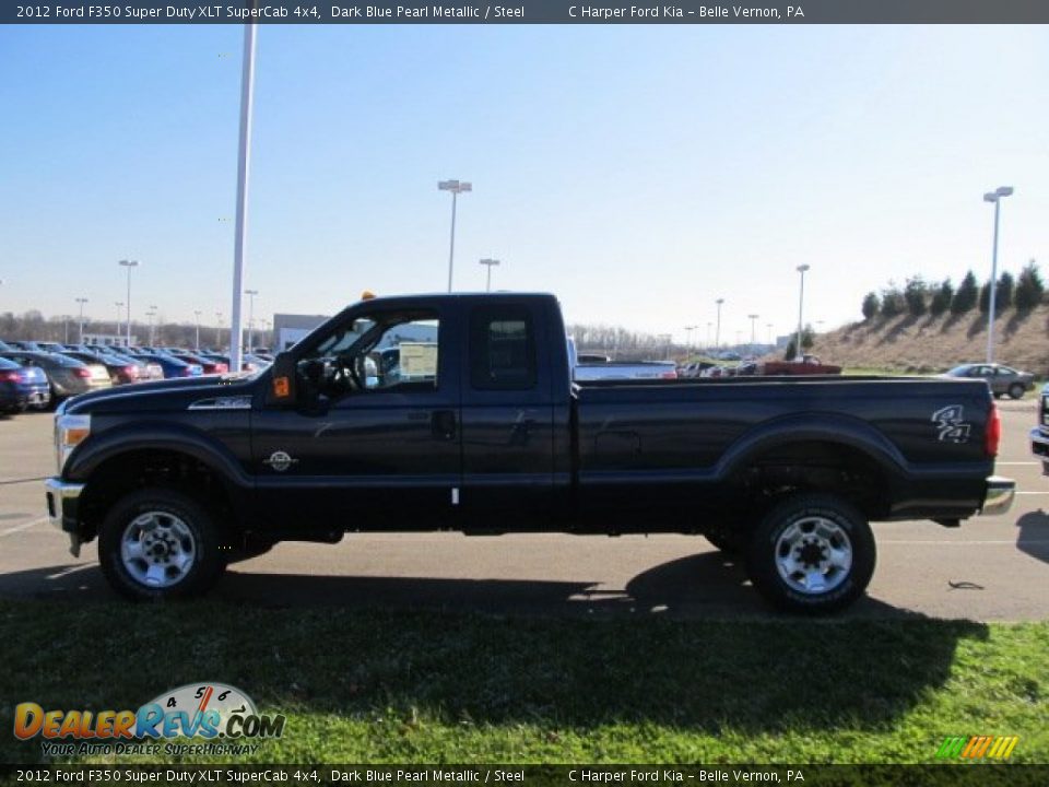 2012 Ford F350 Super Duty XLT SuperCab 4x4 Dark Blue Pearl Metallic / Steel Photo #9
