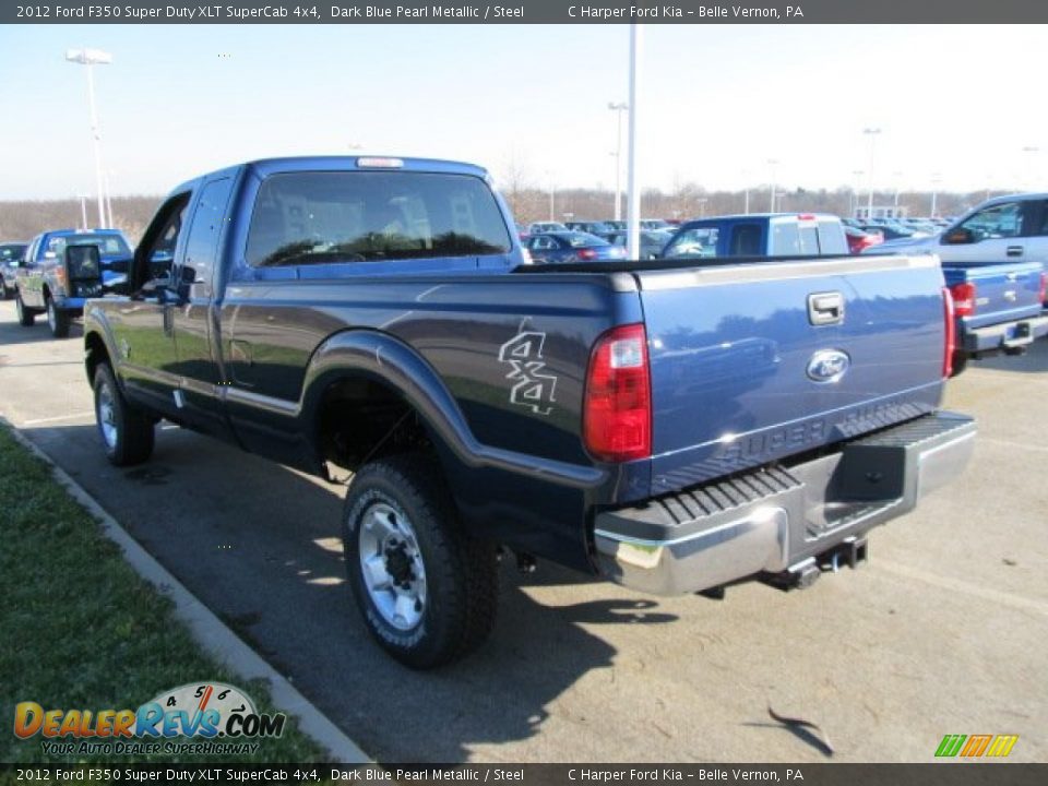 2012 Ford F350 Super Duty XLT SuperCab 4x4 Dark Blue Pearl Metallic / Steel Photo #11