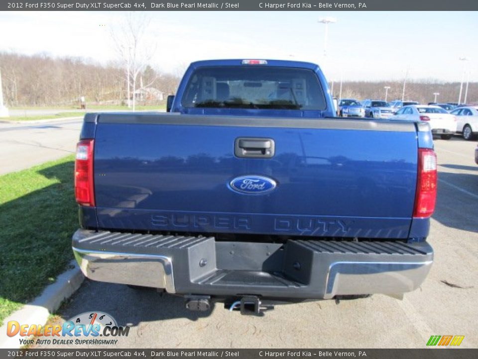 2012 Ford F350 Super Duty XLT SuperCab 4x4 Dark Blue Pearl Metallic / Steel Photo #12