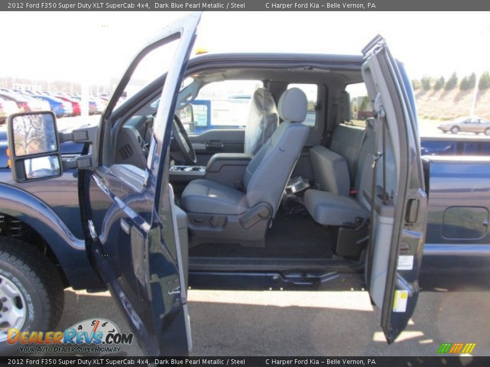 2012 Ford F350 Super Duty XLT SuperCab 4x4 Dark Blue Pearl Metallic / Steel Photo #17